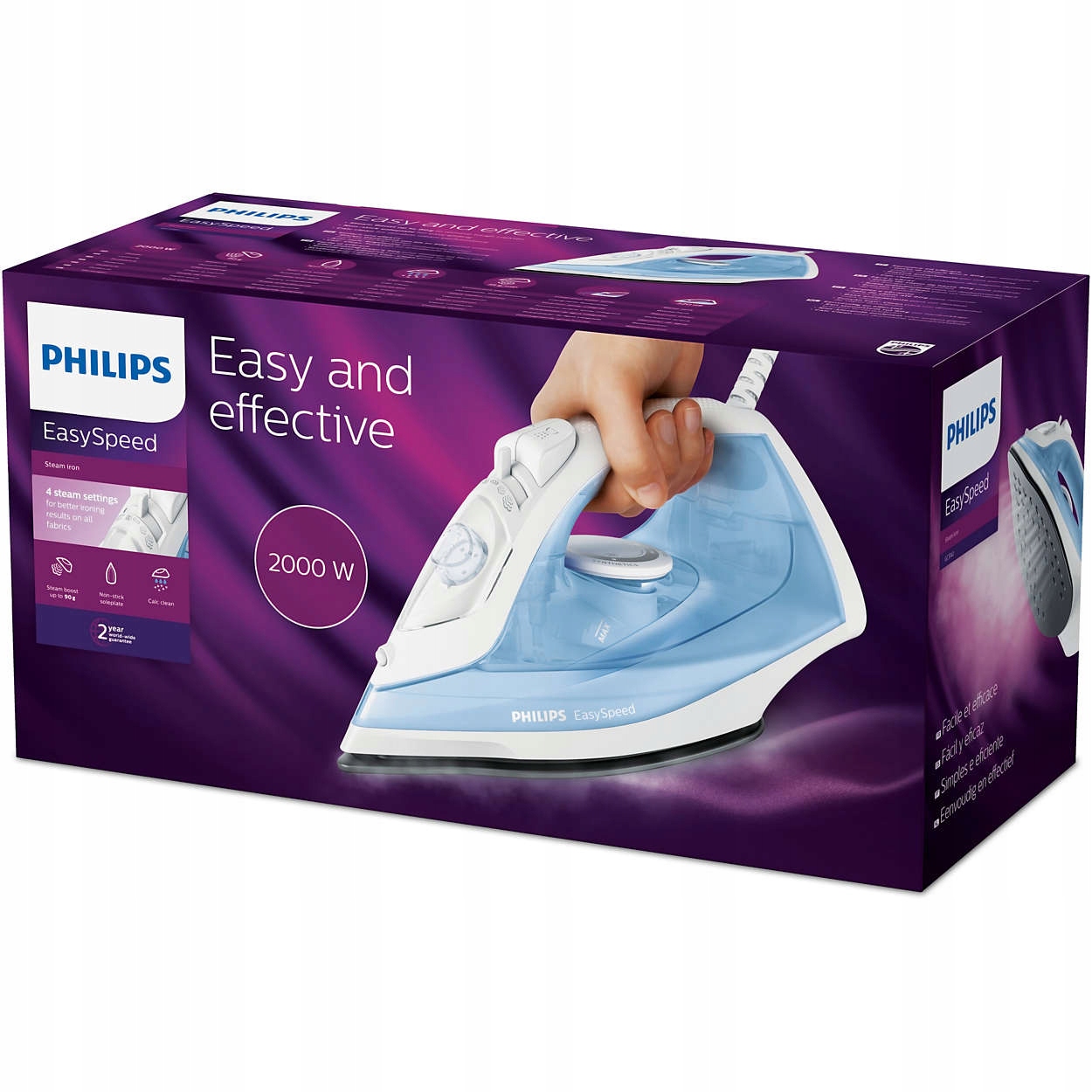 

Philips EasySpeed Żelazko Parowe GC1740 2000W!