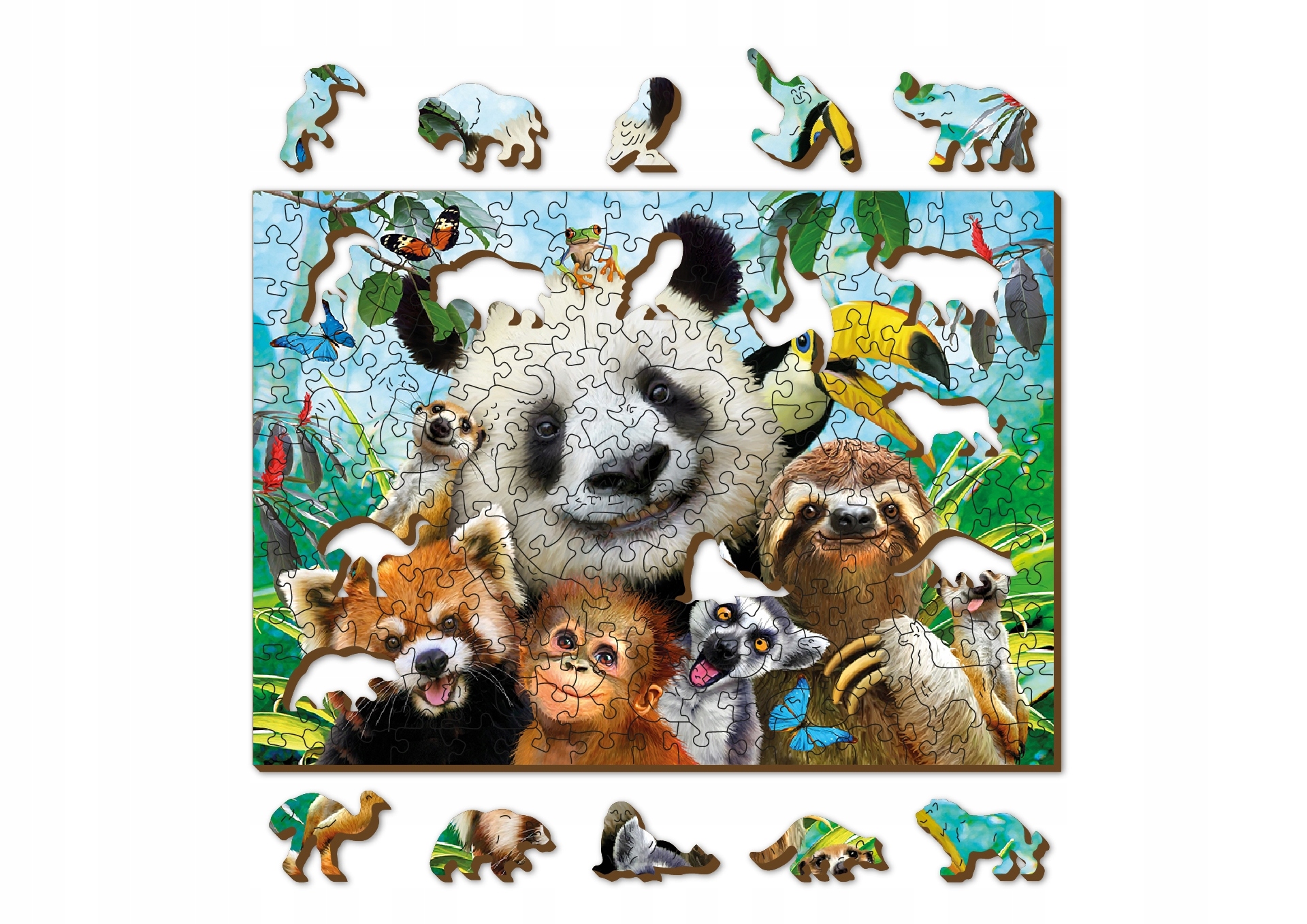 Puzzle Drewniane 200 elementów Jungle