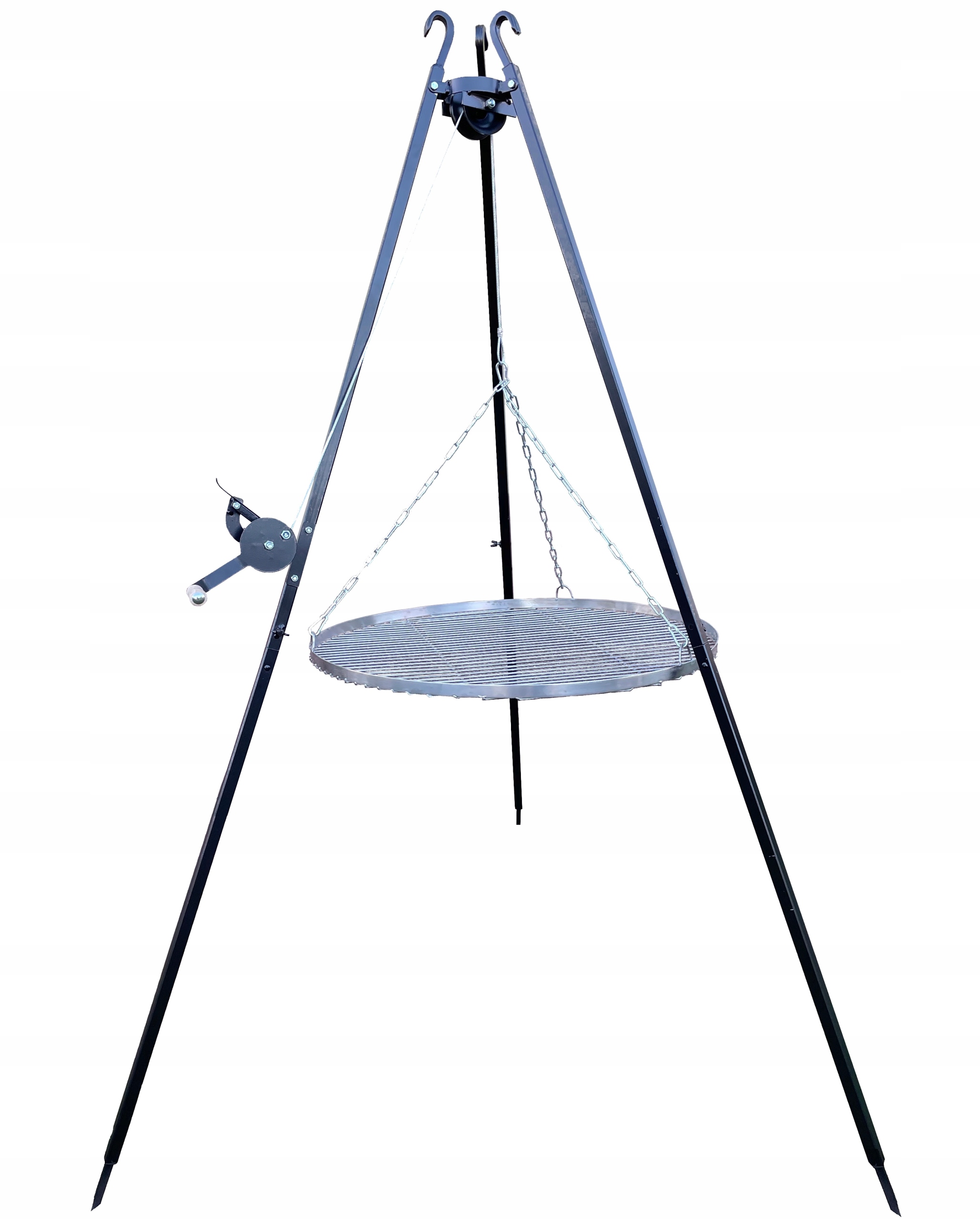 Grill Trójnóg Ogrodowy Ogniskowy 191 Stojak I Ruszt Nierdzewny Nad Ognisko