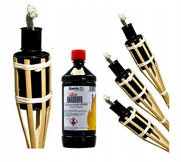 

Pochodnia Pochodnie Zestaw 4 Szt. Olej Na Komary