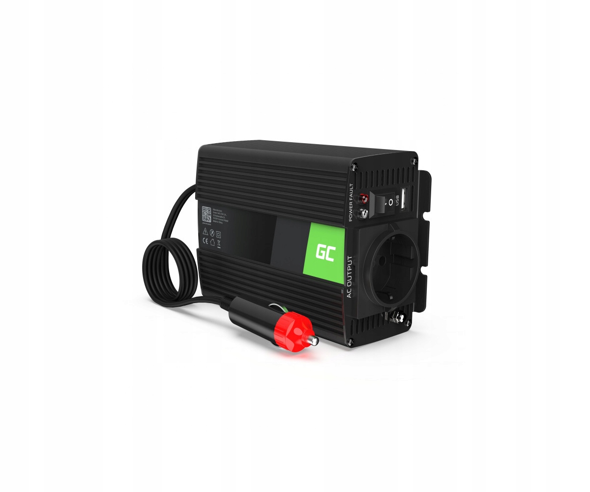 

Przetwornica Green Cell 12V na 230V 50/300W czarna