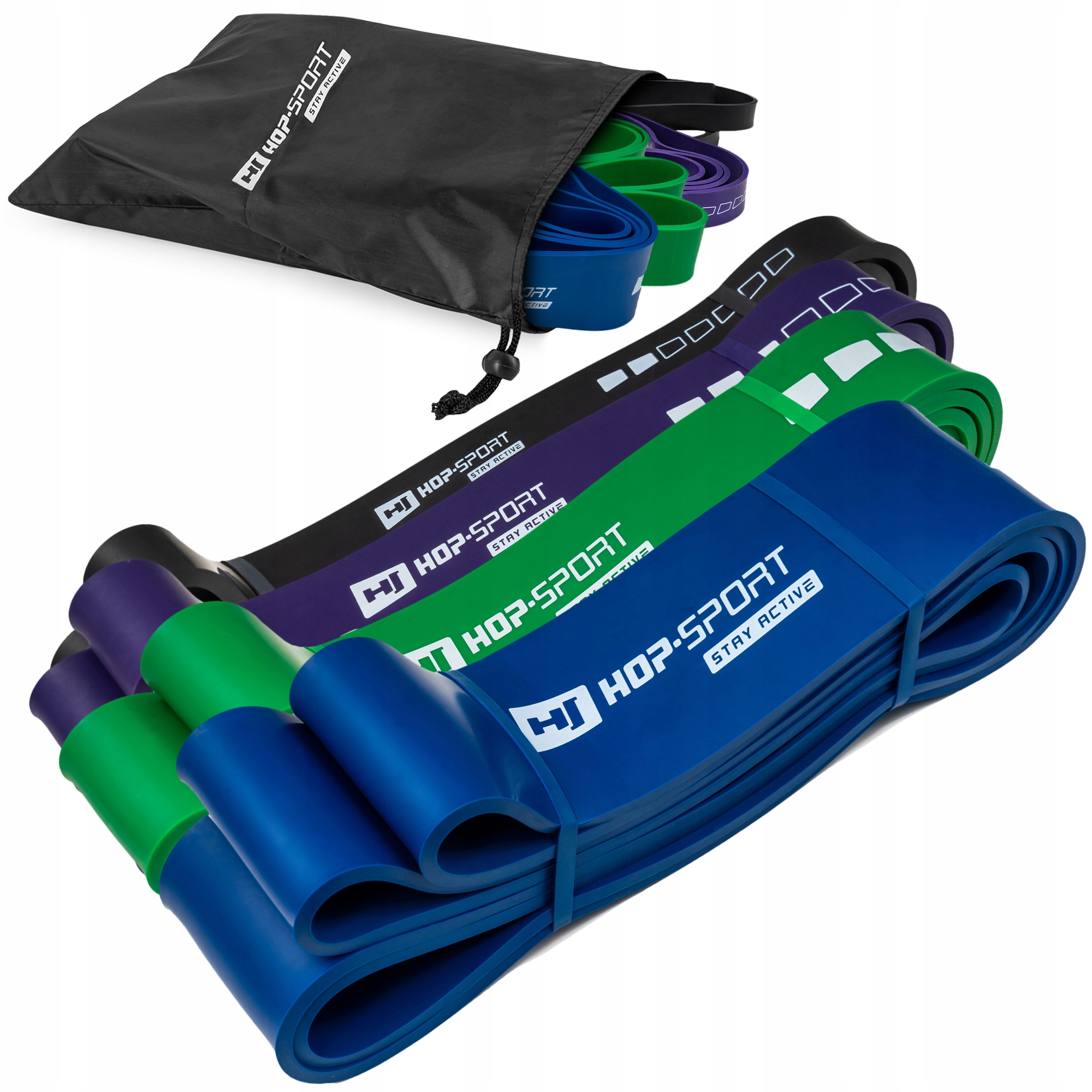 

Zestaw 4 gum oporowych taśm wytrzymały 12-80 kg