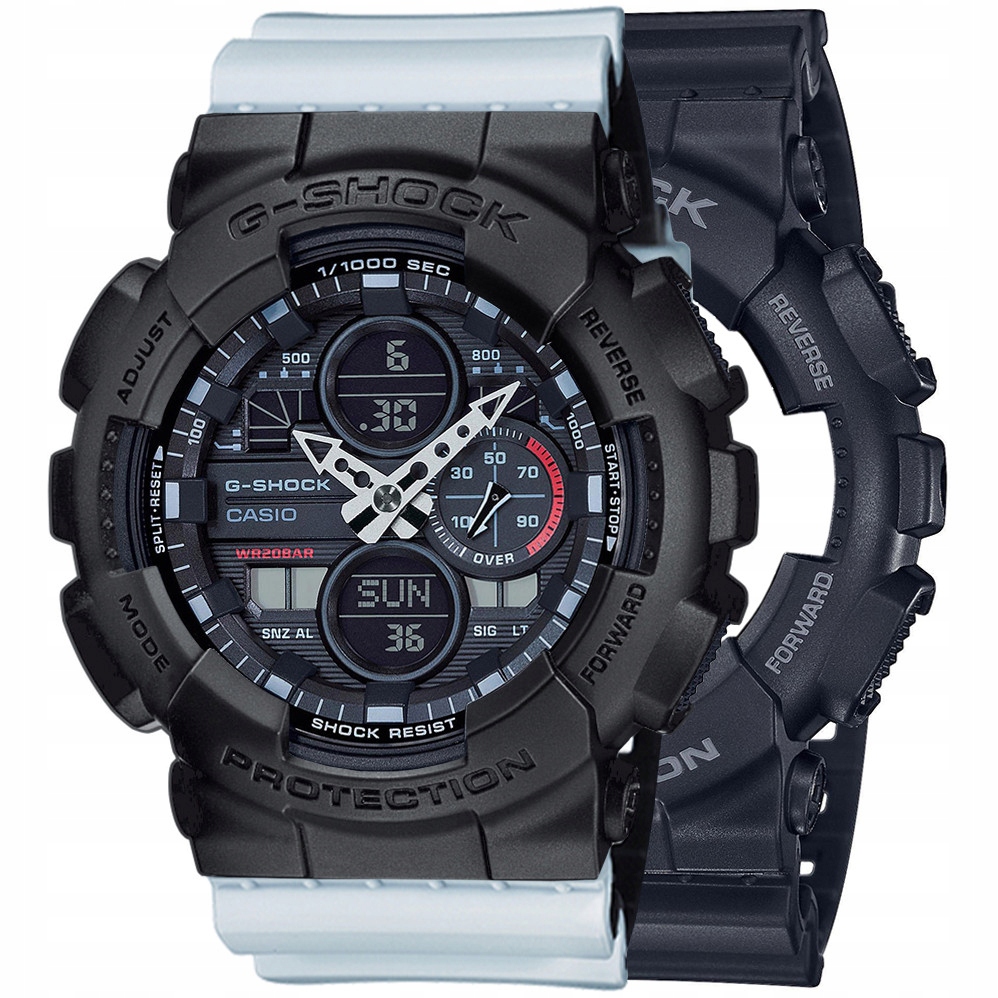 Sada G-shock GA-140-1A1ER Černá Bílá, Černá