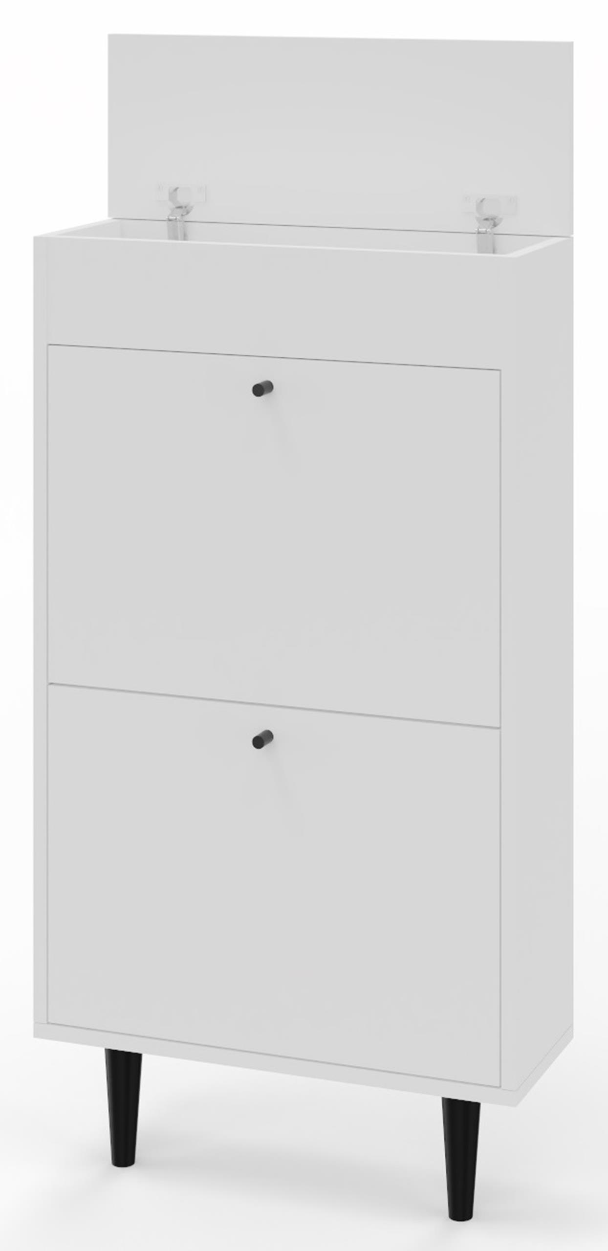 

Szafka na buty obuwie Dotti 521 biała ze schowkiem