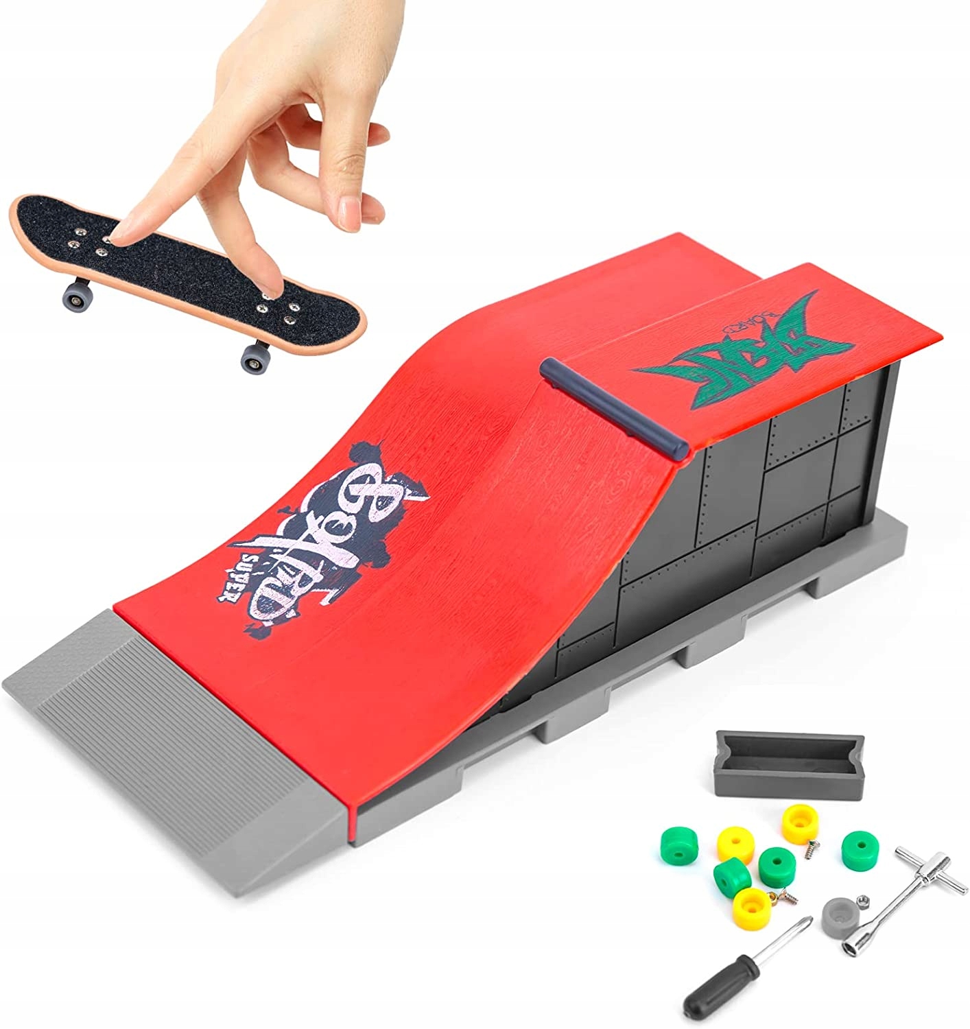 ZESTAW MINI FINGERBOARD SKATEPARK RAMPA DESKOROLKA Marka Bedee