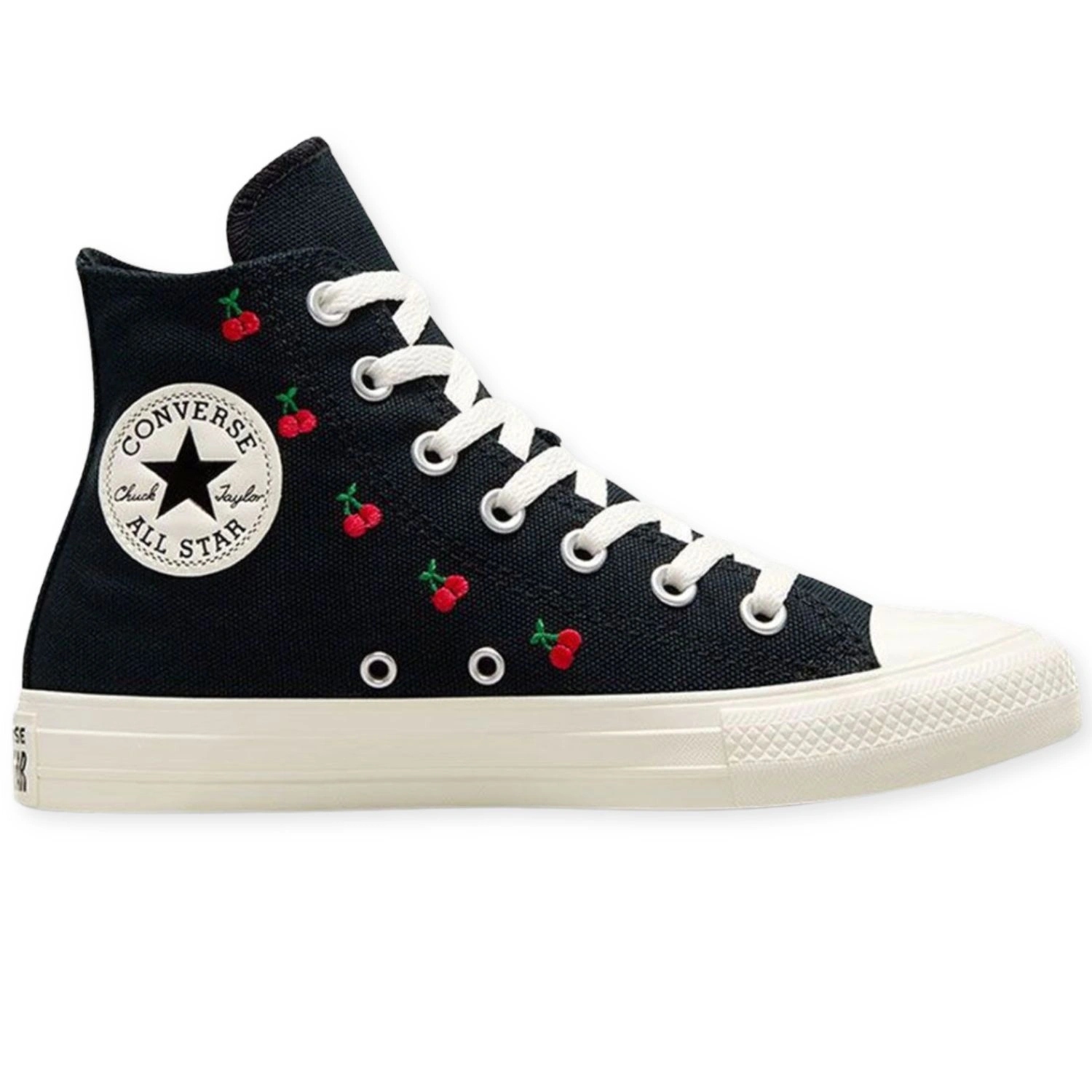 Unisexové tenisky Converse Chuck Taylor černé s třešničkami, velikost vel.