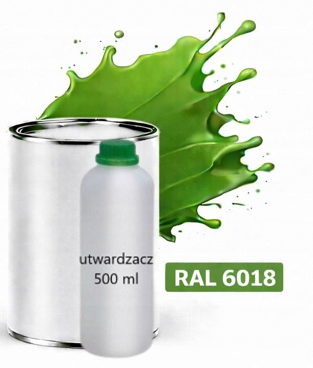 Ral 6018 Polyuretan Akryl 2:1 1L Pololesklý Lak Tužidlo Normal 0,5L