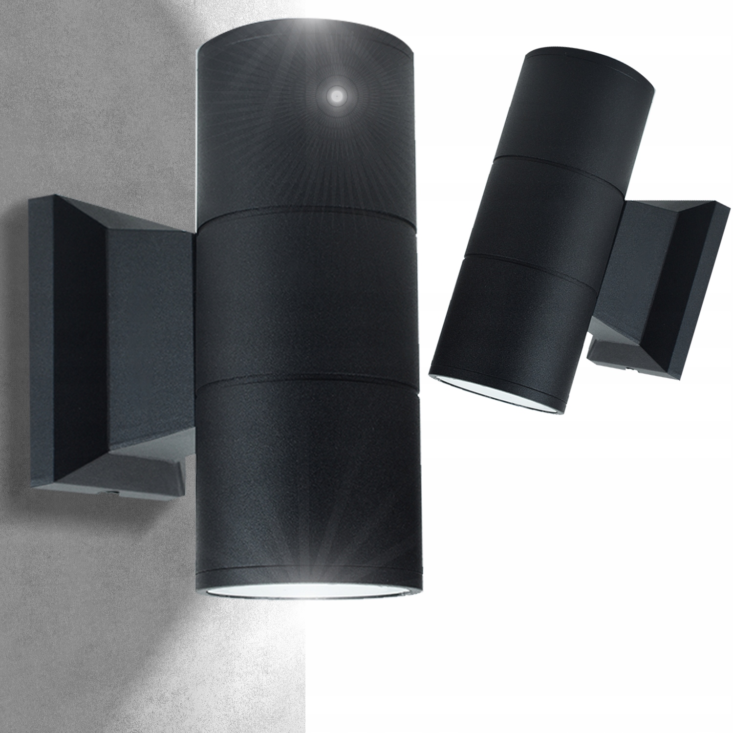 2x Vodotěsné venkovní nástěnné svítidlo Dekorativní hliník