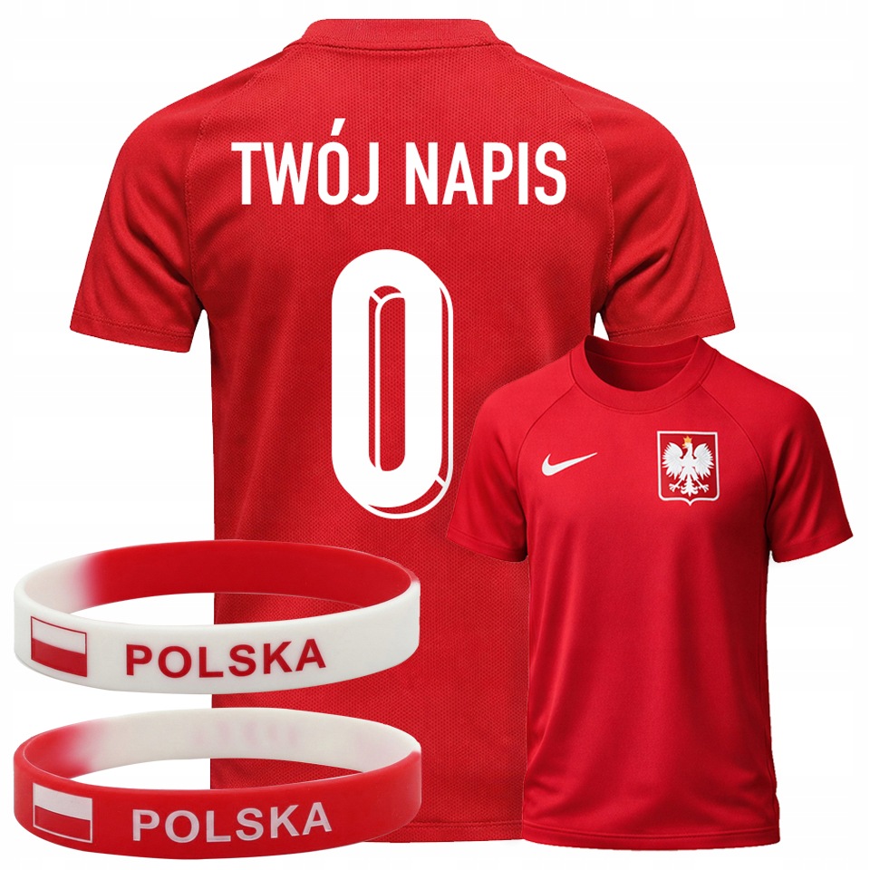 Nike koszulka kibica Reprezentacji Polska Twój Nadruk Napis dziecko 122-128