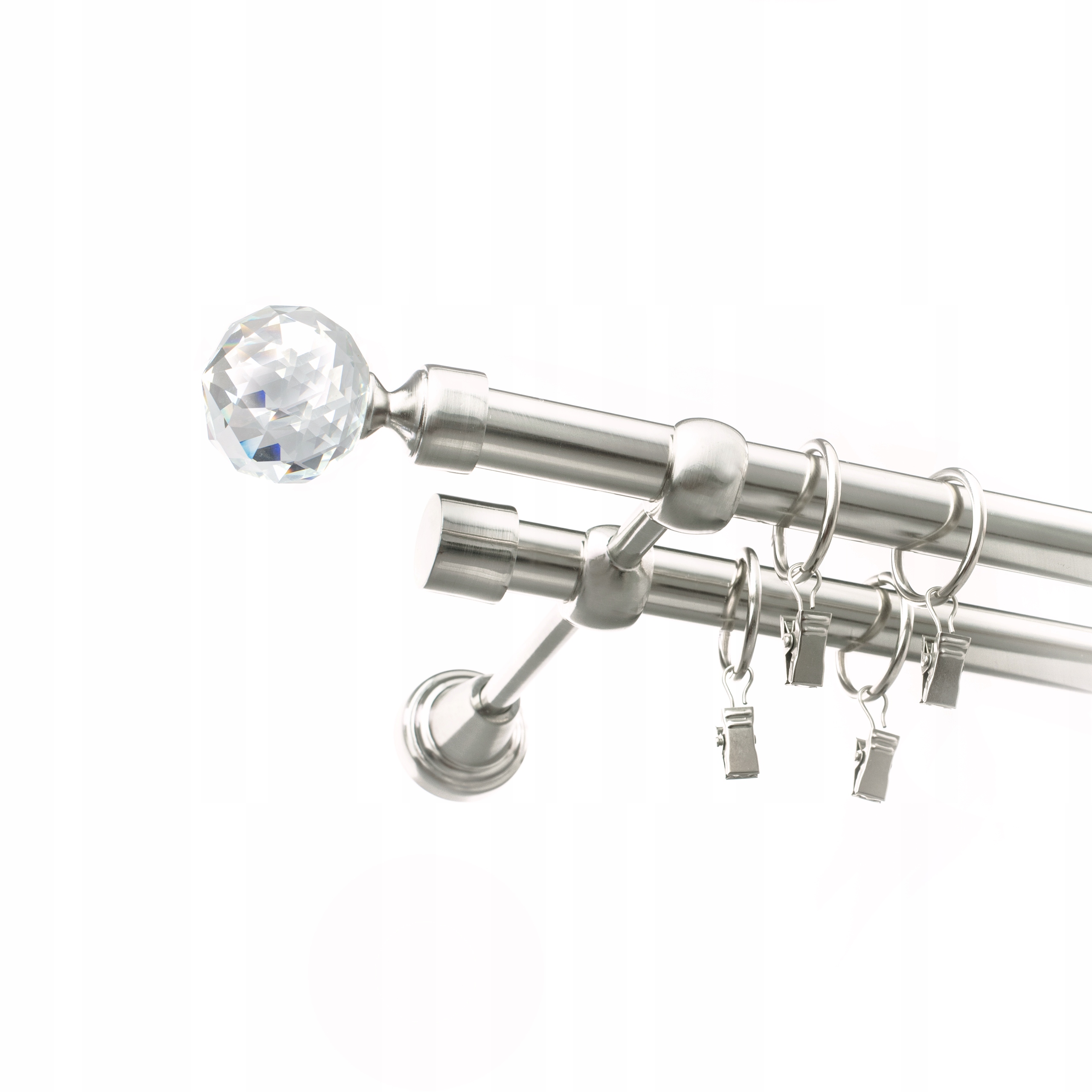 

Karnisz Crystal Metal Podwójny 19+19mm 100 cm