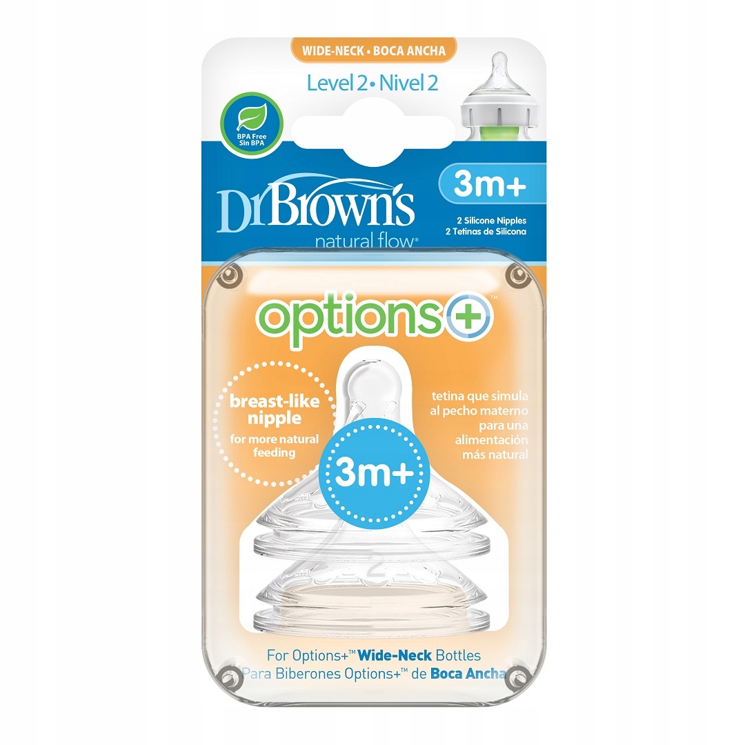 

Dr Browns Options Plus Smoczek Szeroki 3m+ level 2