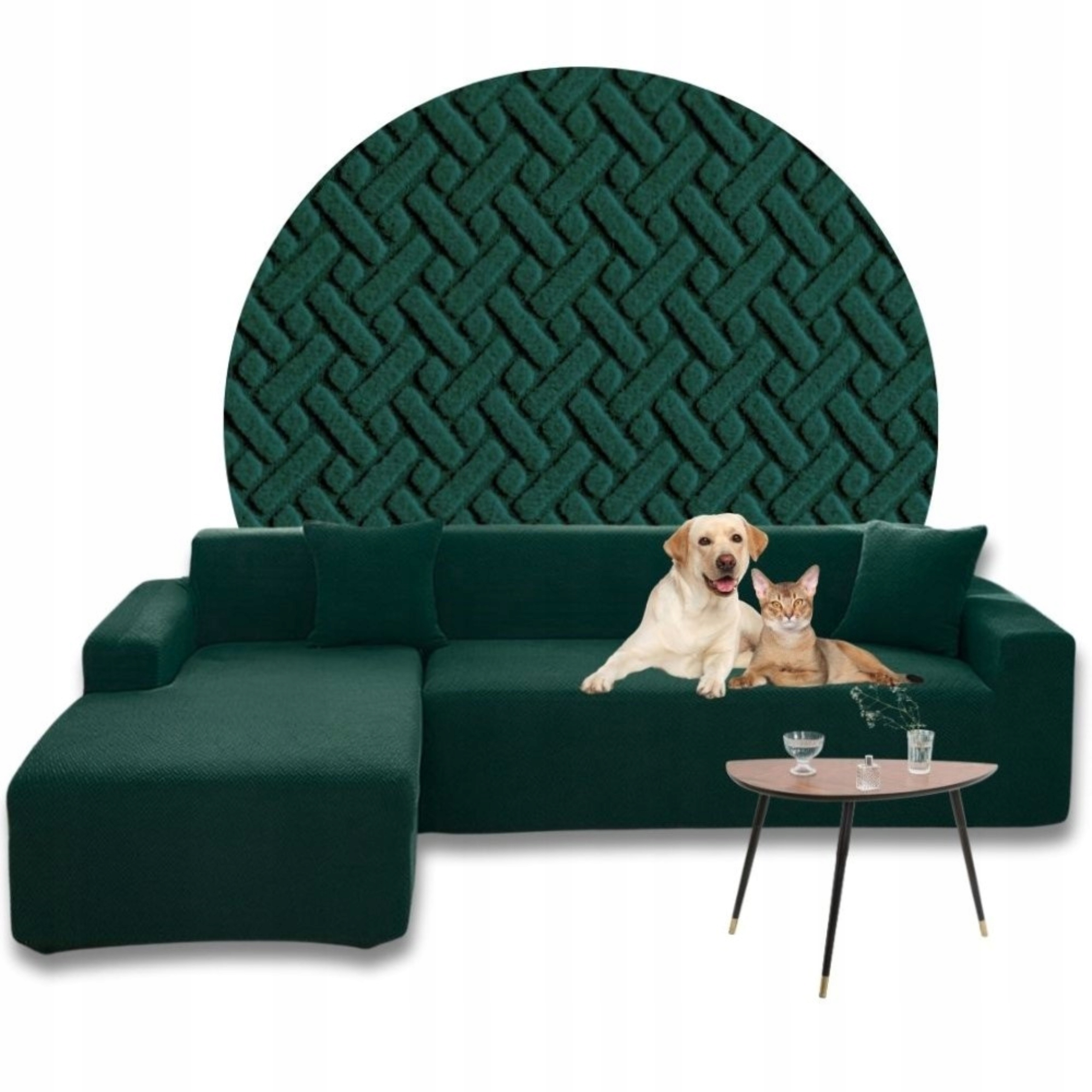 Potah Na Rohovou Pohovku Žakárová Pohovka Jedle Levý Premium 3+3 Oeko-tex