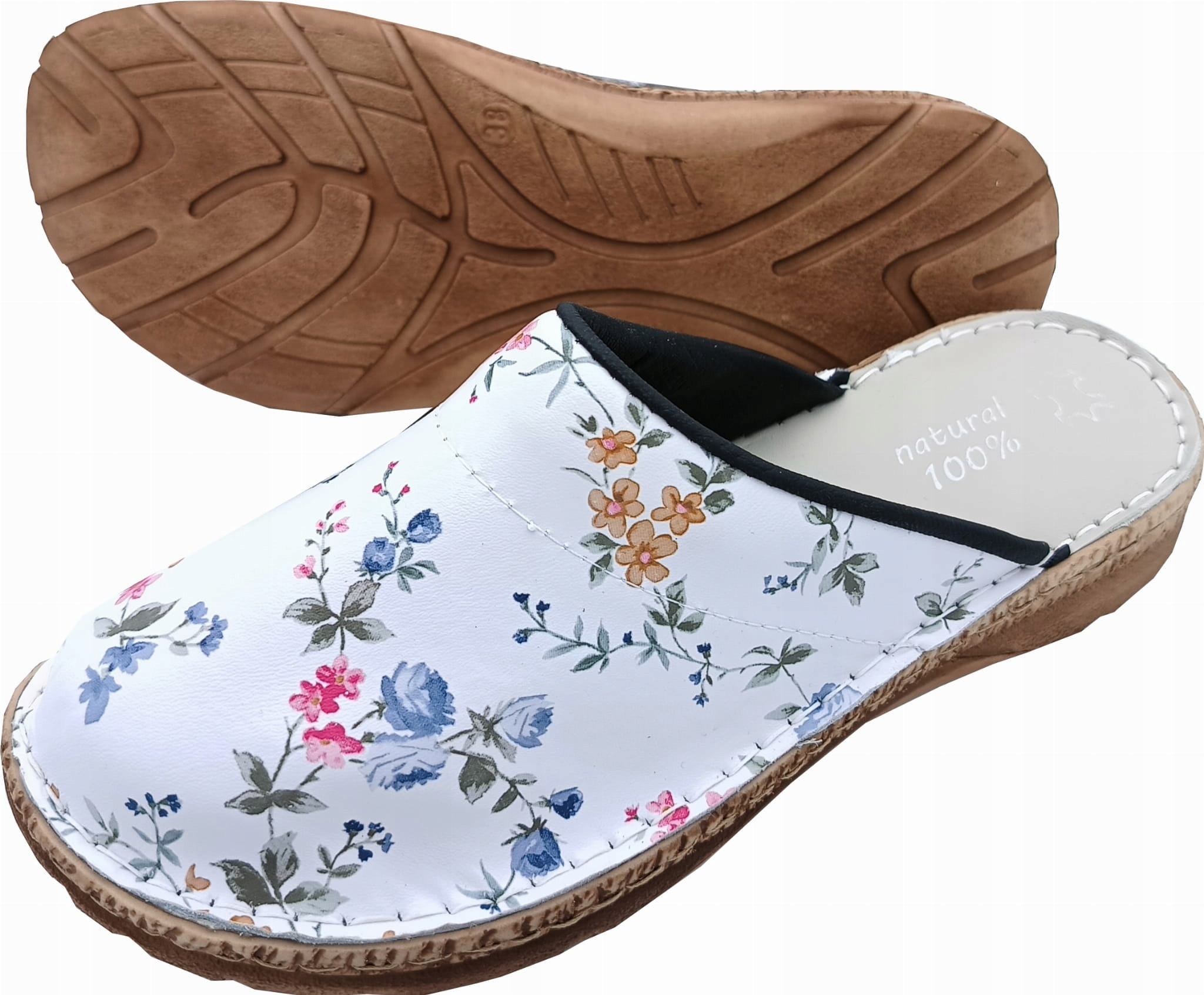 BUTY KLAPKI MEDYCZNE ORTOPEDYCZNE SKÓRZANE 37