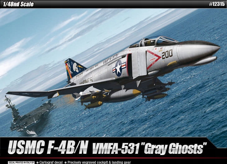 Academy 12315 Usnv F-4N VMFA-531 Gray Ghosts Letadlo Měřítko 1/48 Plast