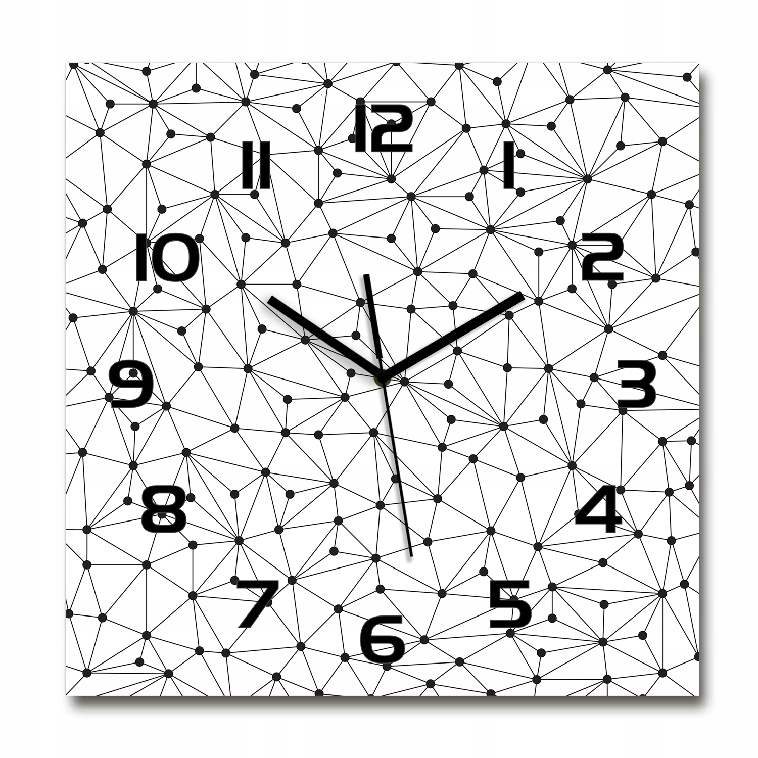 

Zegar ścienny ze szkła, duży Linie i okręgi 60x60