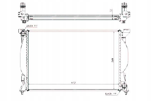 NRF CHŁODNICA WODY AUDI A4 1.6 (8D2. B5)