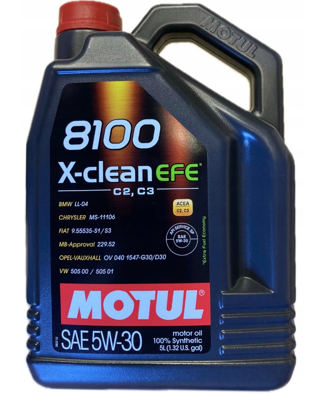 Olej silnikowy syntetyczny Motul 8100 X-clean 5W30 Efe 5L C2/C3 Dpf