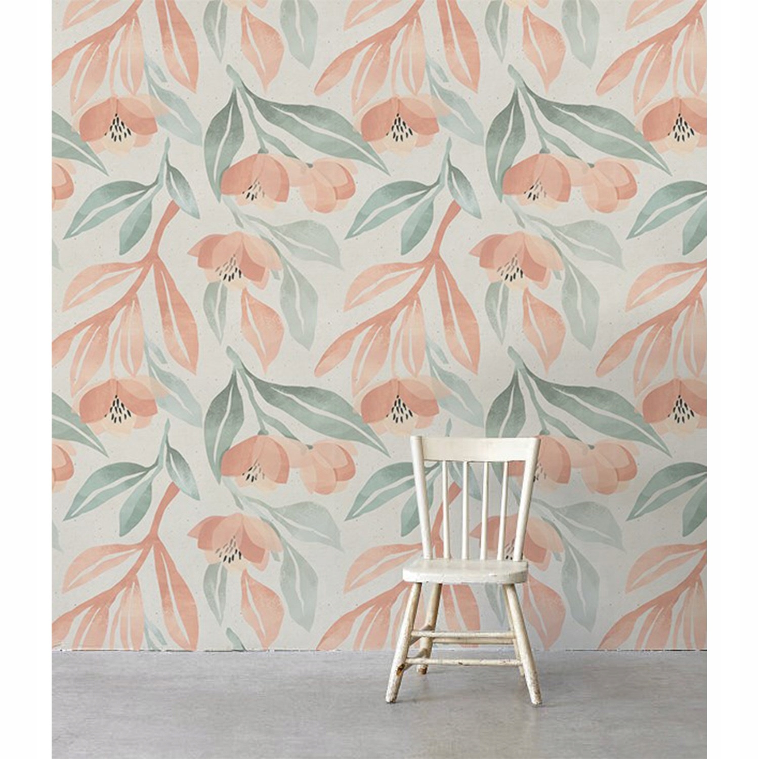 

Tapeta ścienna Vintage kwiaty pastelowe 250x250 cm