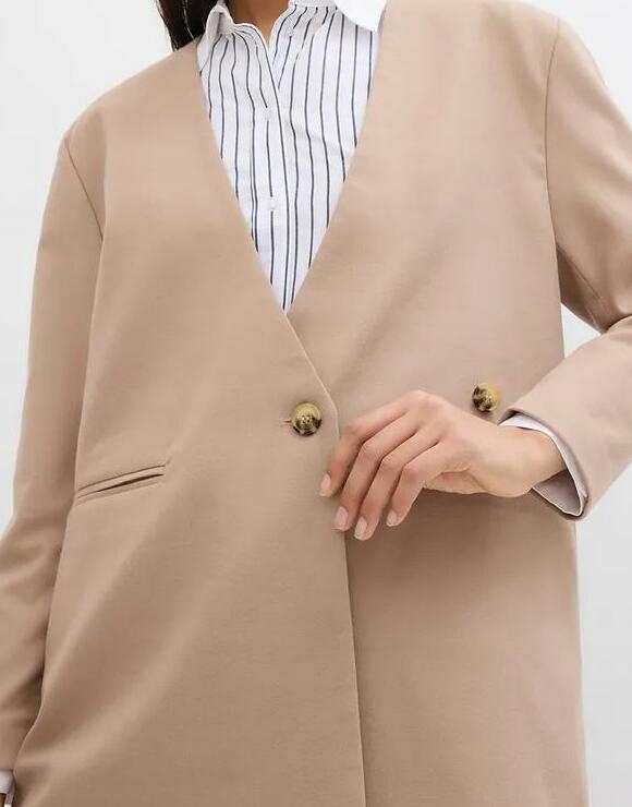 wkx DAMSKA MARYNARKA OVERSIZE 40 Rękaw długi rękaw