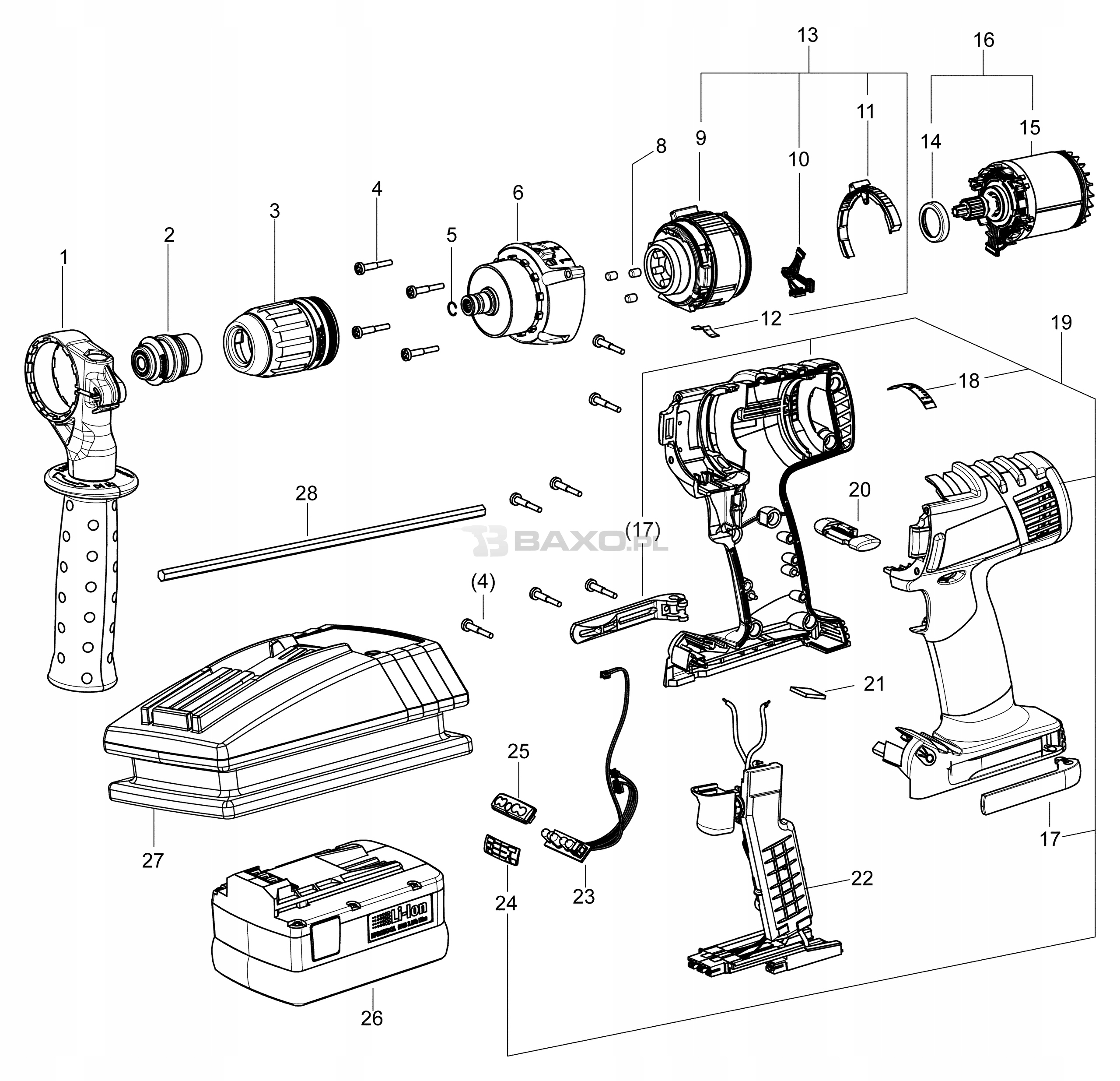 Silnik Festool do DRC PDC 18/4 oryginał 495411 Rodzaj silnik