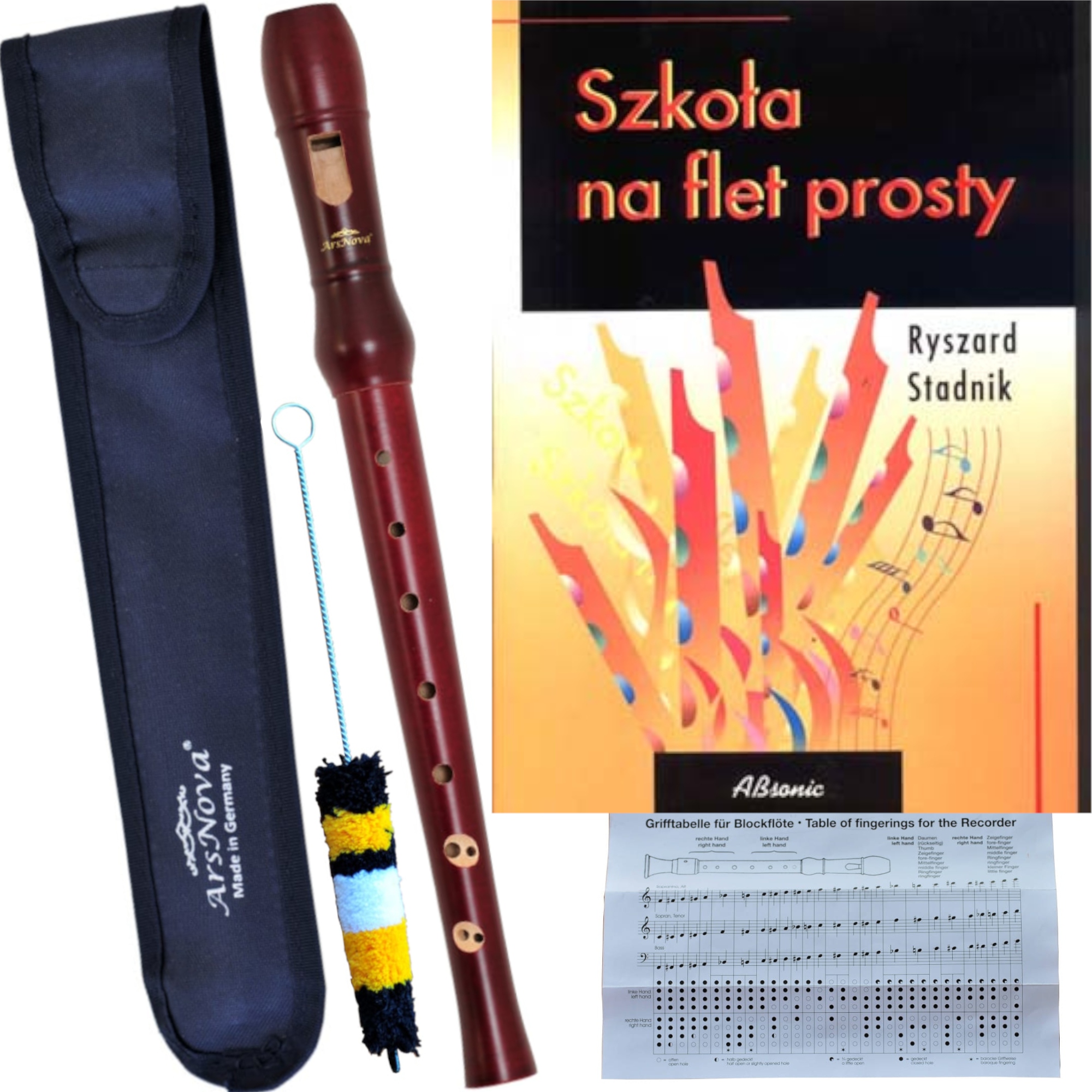Flet prosty barokowy ArsNova +Szkoła gry...Absonic