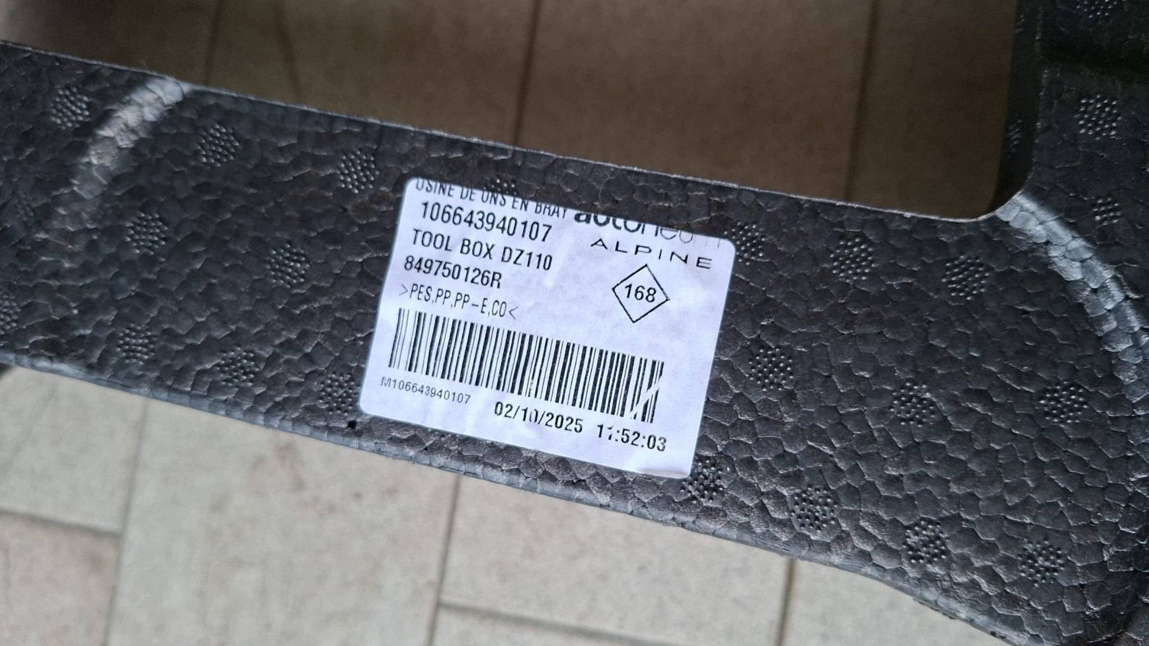 Element pannelli porta portiera portellone cofano posteriore Alpine A390 849750126R