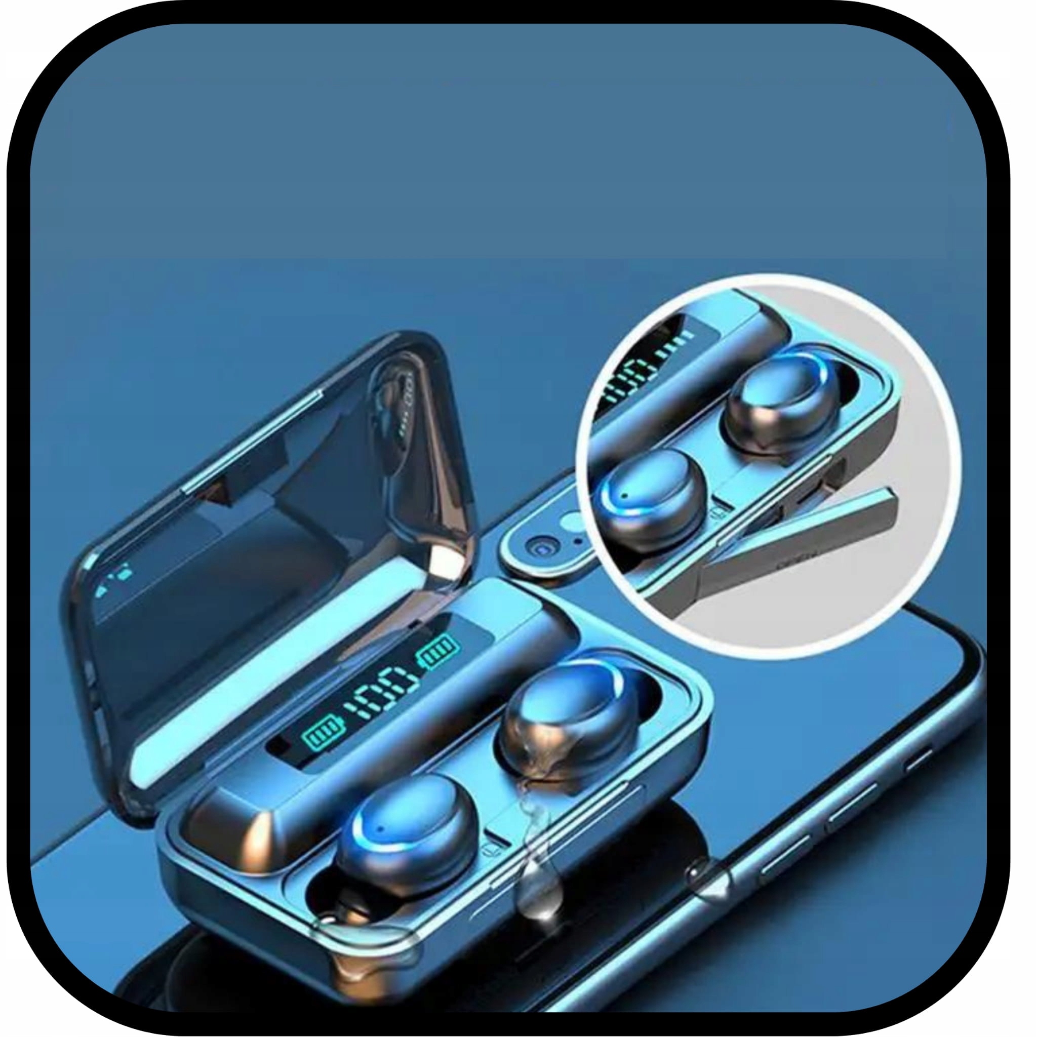 BEZPRZEWODOWE SŁUCHAWKI BLUETOOTH 5.1 F9 - PRO MODEL 2023 TWS + POWERBANK Model inny