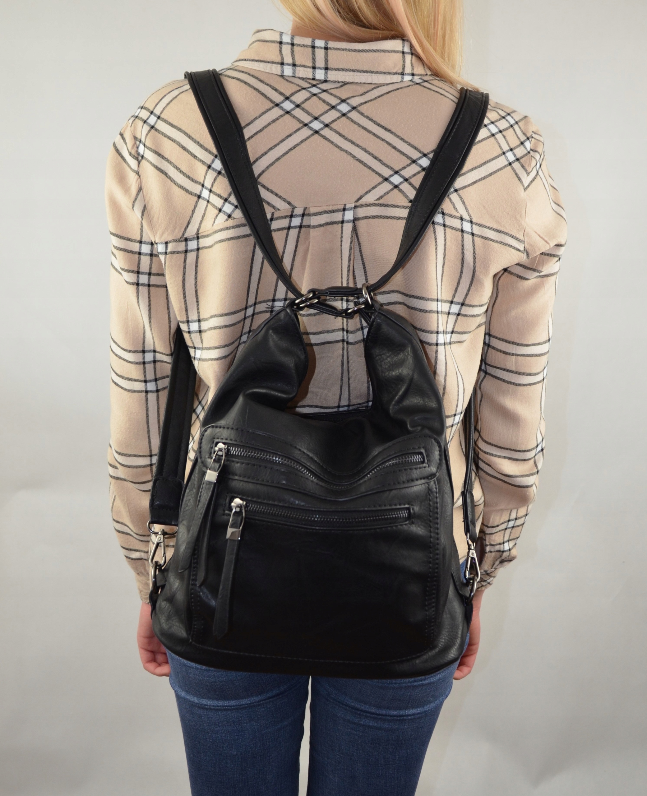 TOREBKA PLECAK 2W1 plecakotorba WOREK na ramie A4 torboplecak torebki Płeć kobieta