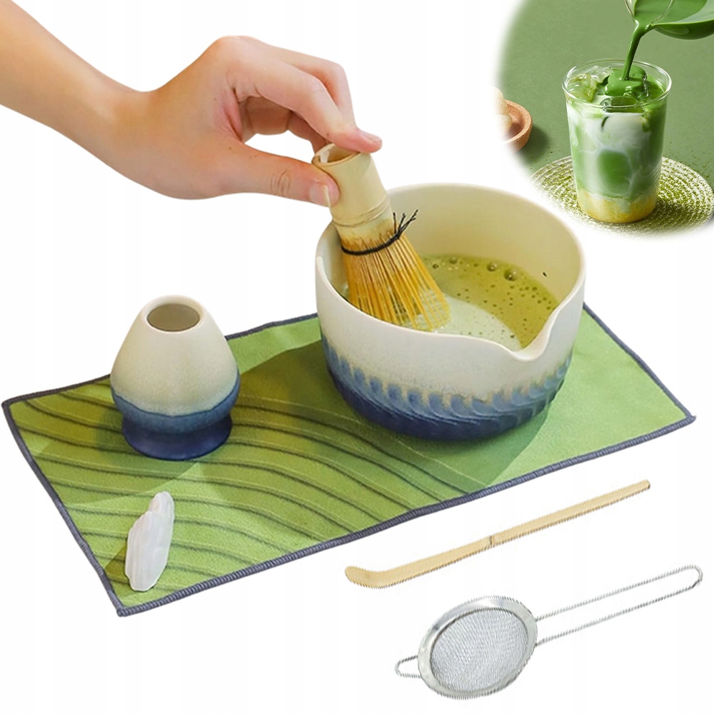 Sada Pro Matcha 7 Dílů S Keramickou Miskou A Bambusovými Doplňky