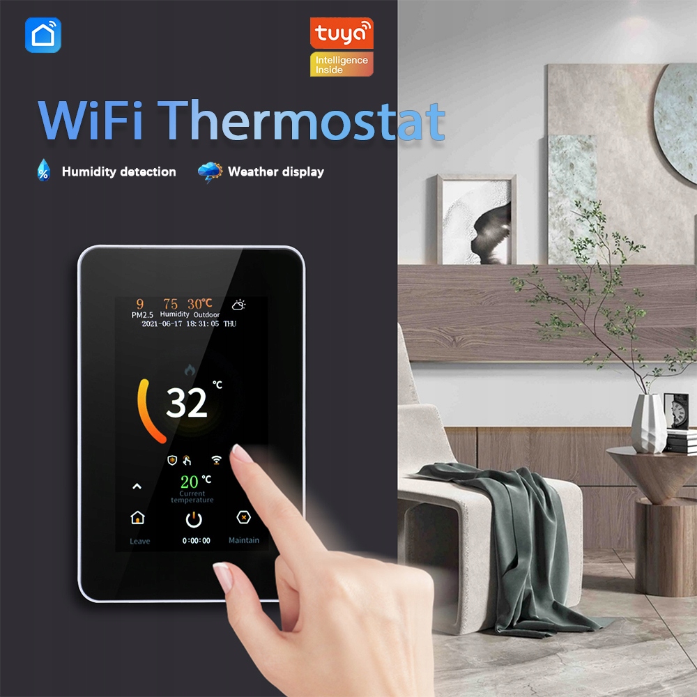 Snímač vlhkosti termostatu WiFi Barevný LCD