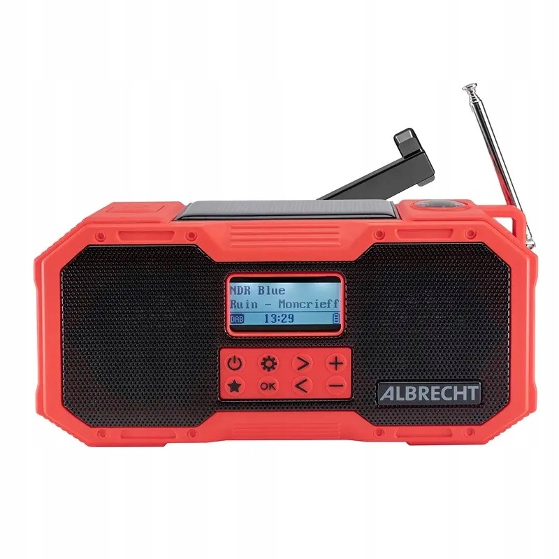 Albrecht Dr 112 radio awaryjne Dab+ Fm, dynamo, solar, latarka, powerbank