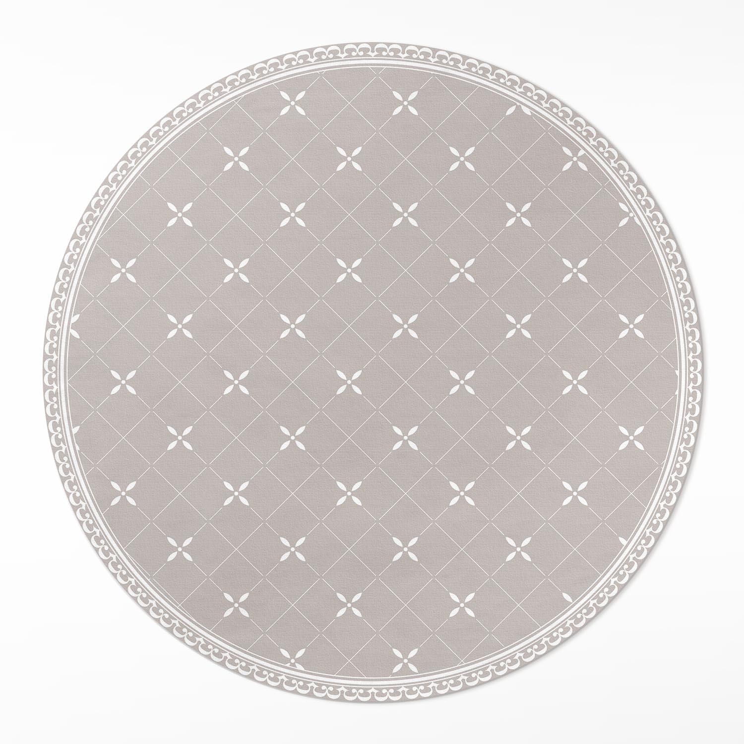 Okrúhly vinylový koberec do domu Štýlový minimalistický ozdobný vzor ⌀ 140 cm