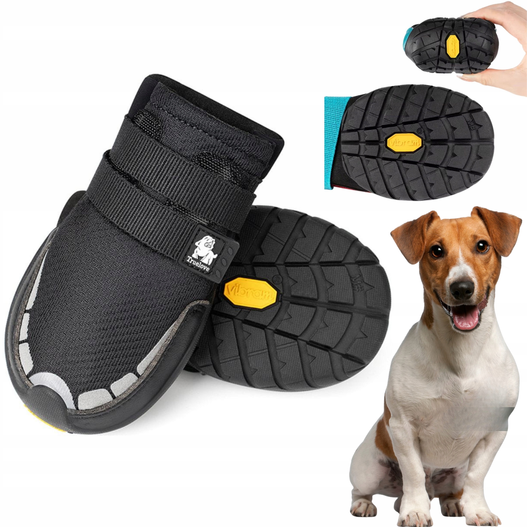 Levně Boty Pro Psa Truelove On Track Podrážka Vibram Xxs (2 ks) 4,4 cm Černé