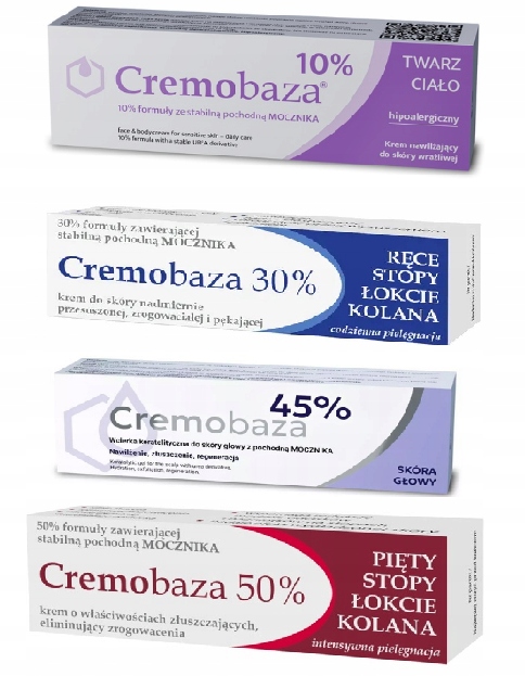 Zestaw 4 Cremobazy cremobaza 10% cremobaza 50 % cremobaza 30% cremobaza 45%