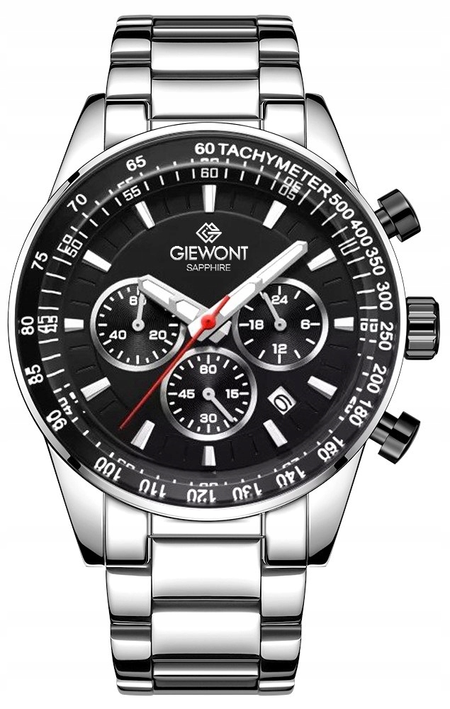 Pánské Hodinky Giewont Chronograph Sapphire Stříbrno-černé GW9140-B1