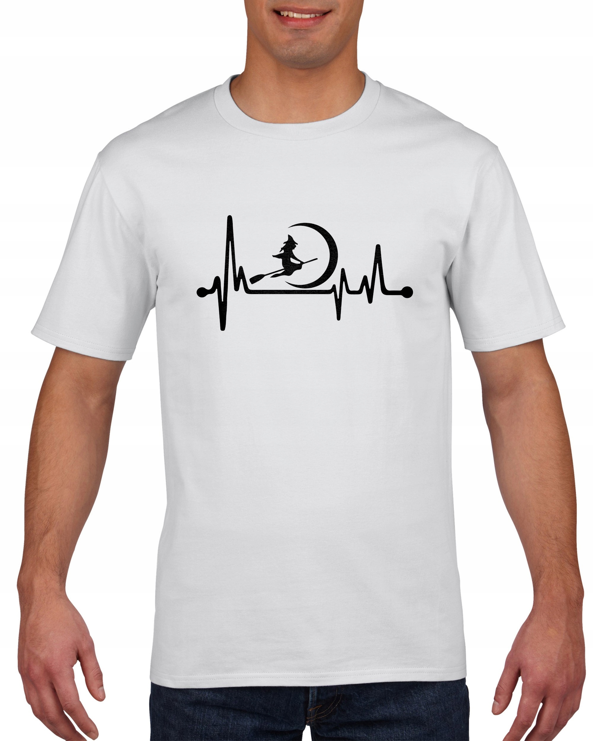 

Koszulka męska Linia życia Ekg czarownica S