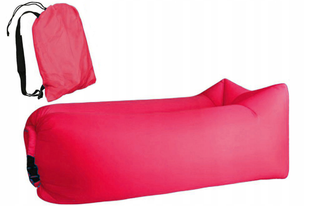 NADMUCHIWANA ROZKŁADANA SOFA LAZY BAG AIR NA PLAŻE FOTEL MATERAC CZERW Kolor dominujący pomarańcze i czerwienie