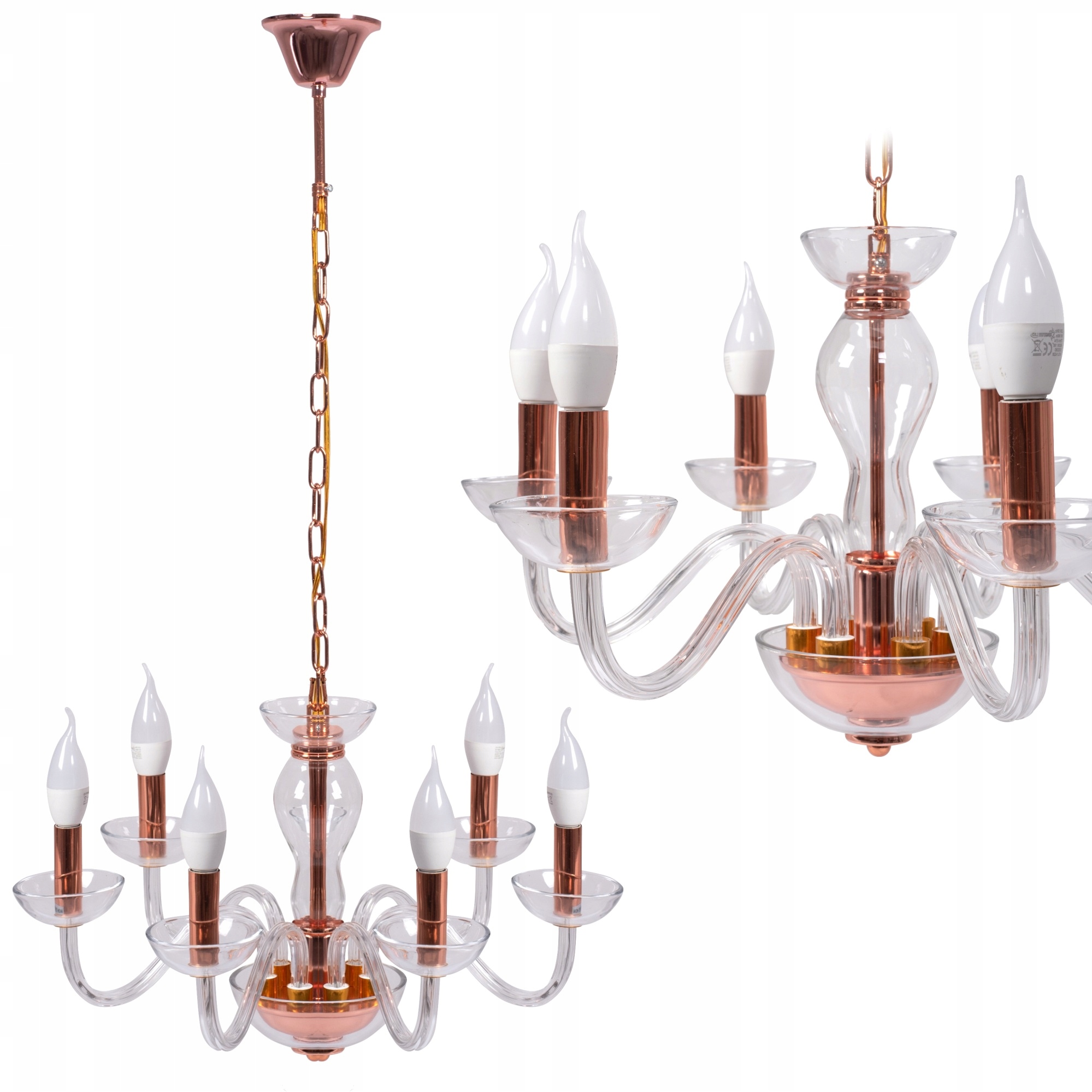 LAMPA SUFITOWA WISZĄCA METAL INDUSTRIAL ROSE GOLD