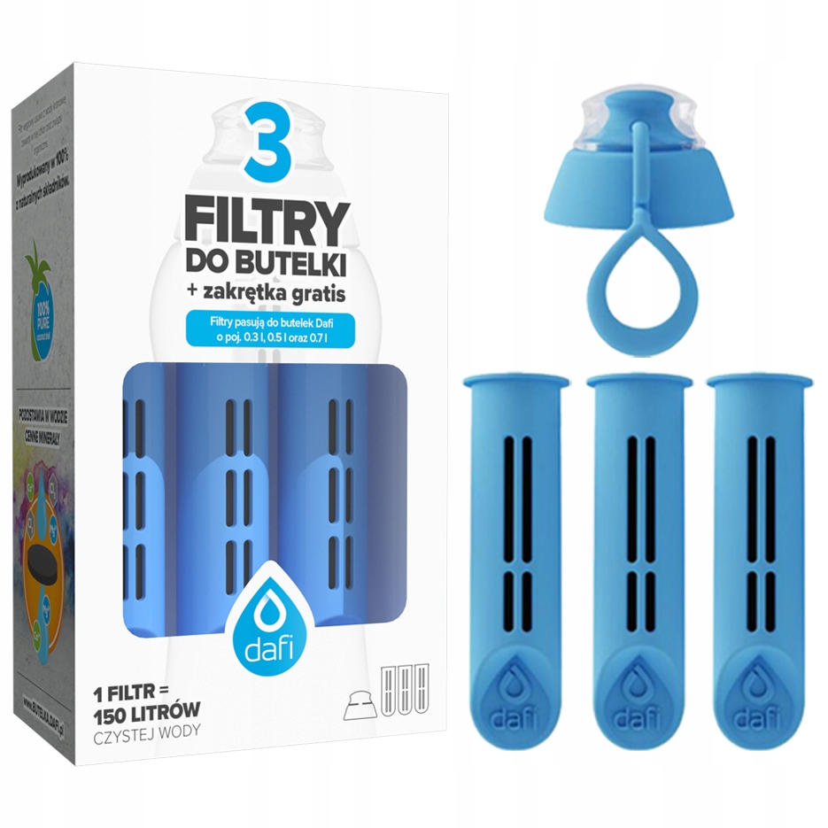 

Dafi filtry do butelki Solid i Soft błękitne x3