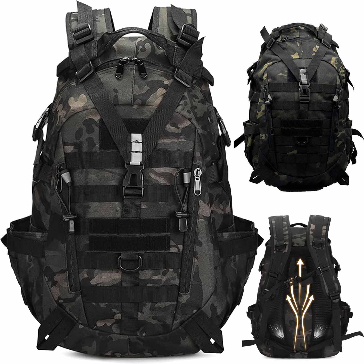 Plecak Turystyczny Trekkingowy Sportowy Wojskowy Taktyczny Kamuflaż 30l