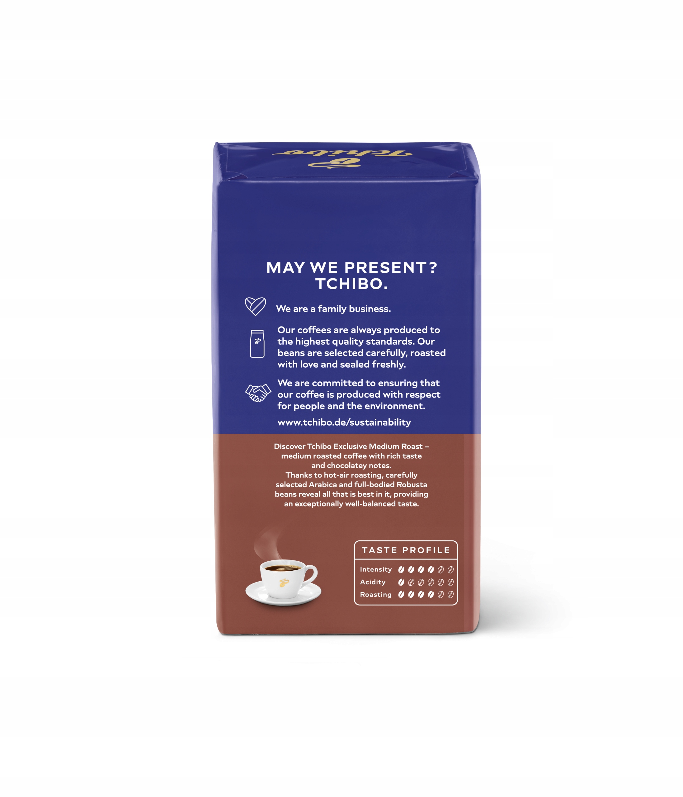 Levně Tchibo Exclusive Medium 500g Vakuově Balená Káva