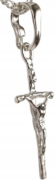 Łańcuszek srebrny Krzyżyk komunijny (na PREZENT / Komunia) Długość całkowita 38 cm