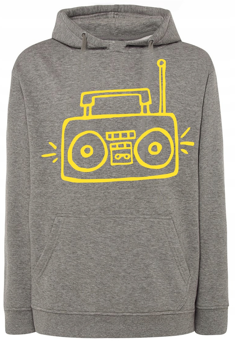 Mikina s pěkným žlutým potiskem Radio vel. 4XL