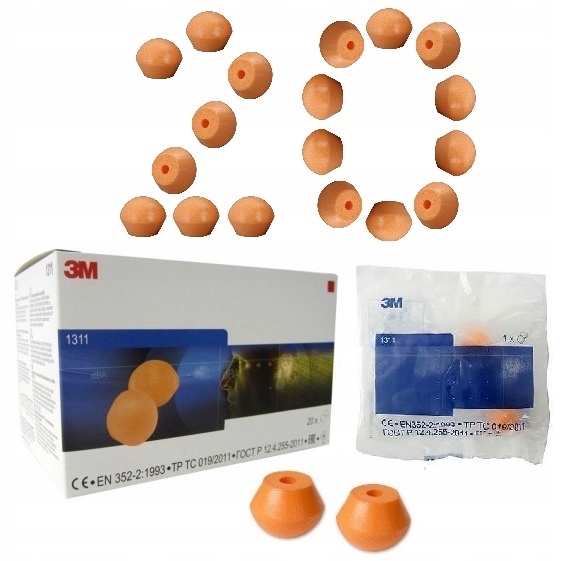 

Zatyczki 3M 1311 Wymienne Wkładki do Uszu 20par
