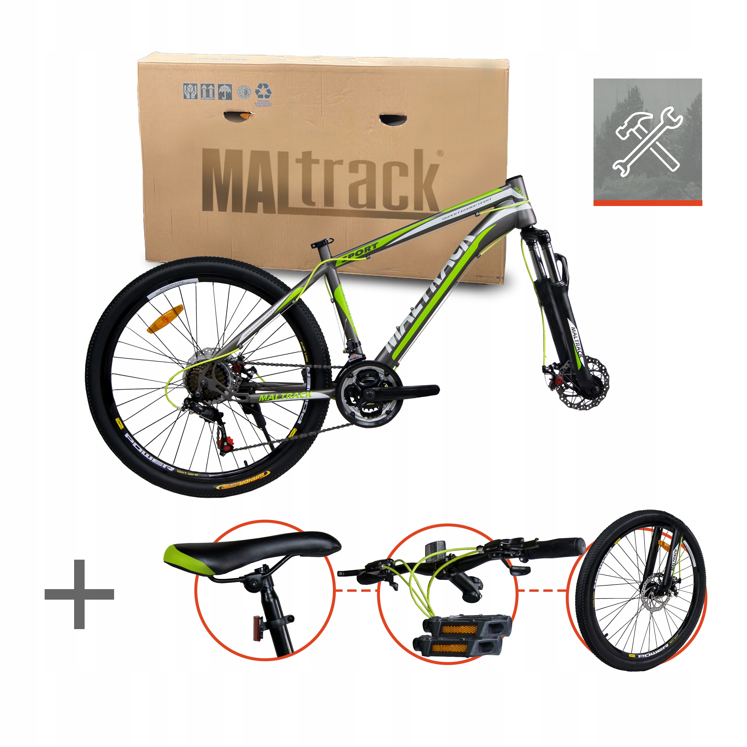 ROWER GÓRSKI MTB 26 SHIMANO 21 BIEGÓW SHIMANO 2xTarcze RAMA 18" KOŁA 26" Płeć produkt uniseks