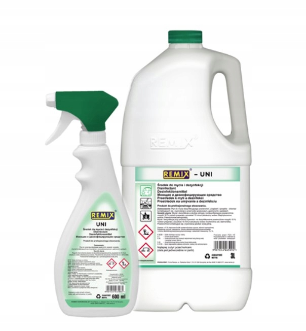 PŁYN DO MYCIA POWIERZCHNI I URZĄDZEŃ REMIX UNI 3L