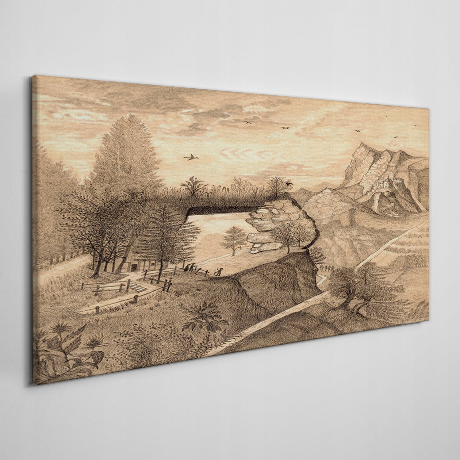 

Obraz na ramie płótno Las drzewa rysunek 100x50 cm
