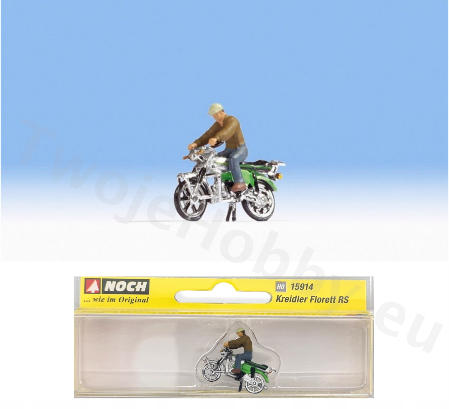 Noch 15914 Motorkář na motorce Kreidler Floret