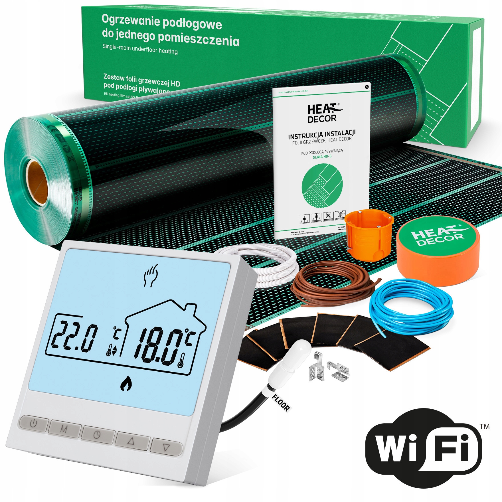Folia grzewcza Hd-g T05.W.WIFI 140 W/m² Zestaw 4 m²