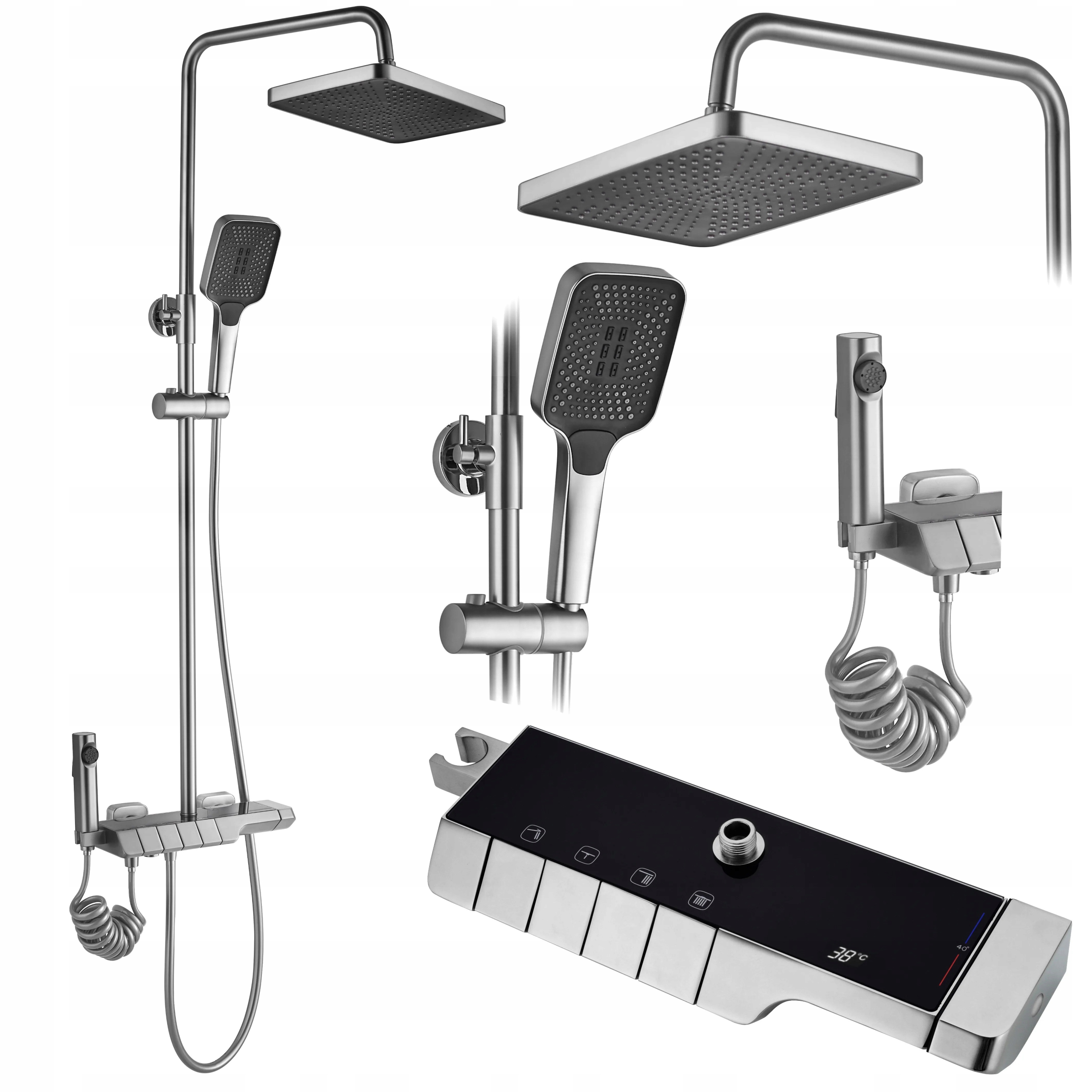 Sprchový set Rea Rob Nikiel brúsený na omietku